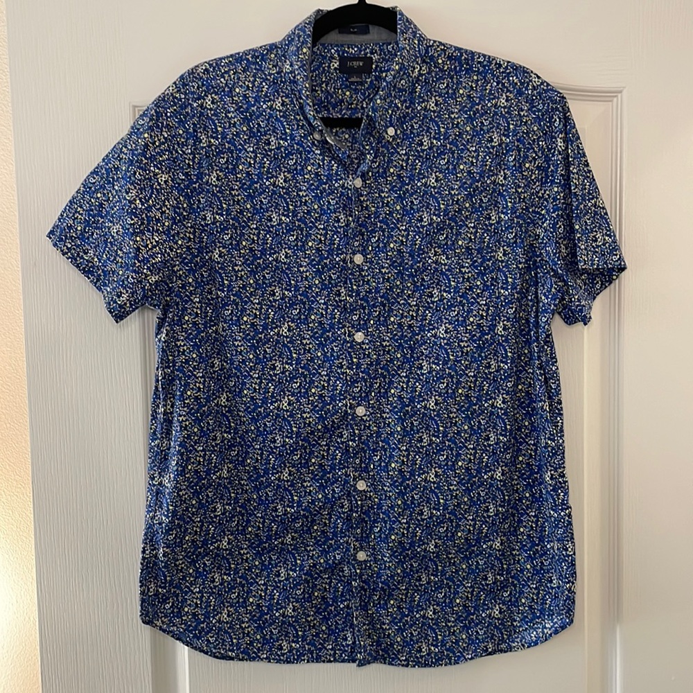 Jcrew Patterned Short Sleeve Button Down - image 1